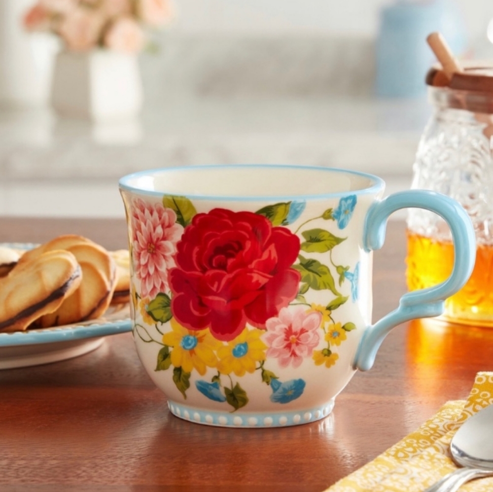 ๐ New Pioneer Woman Sweet Rose Set of 4 Mugs - Picture 2 of 3